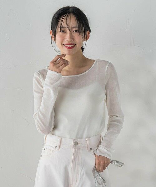 Droite lautreamont / ドロワットロートレアモン カットソー | コットンサラチュールカットソー（オフホワイト）