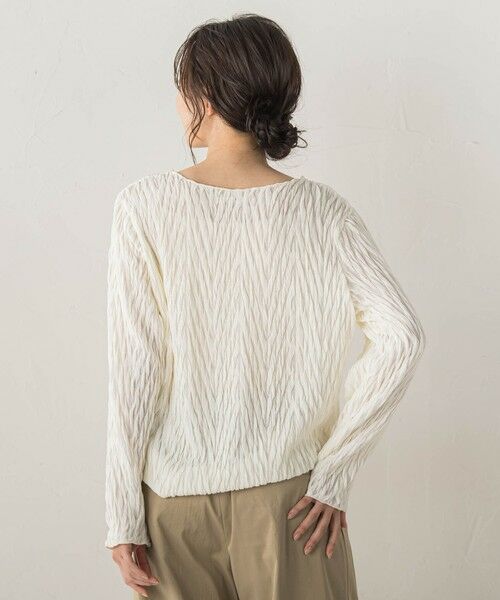 Droite lautreamont / ドロワットロートレアモン カットソー | 【WEB限定】フリルジャガードクルーネックプルオーバー | 詳細2