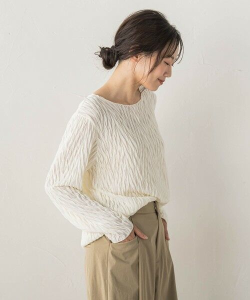 Droite lautreamont / ドロワットロートレアモン カットソー | 【WEB限定】フリルジャガードクルーネックプルオーバー | 詳細3