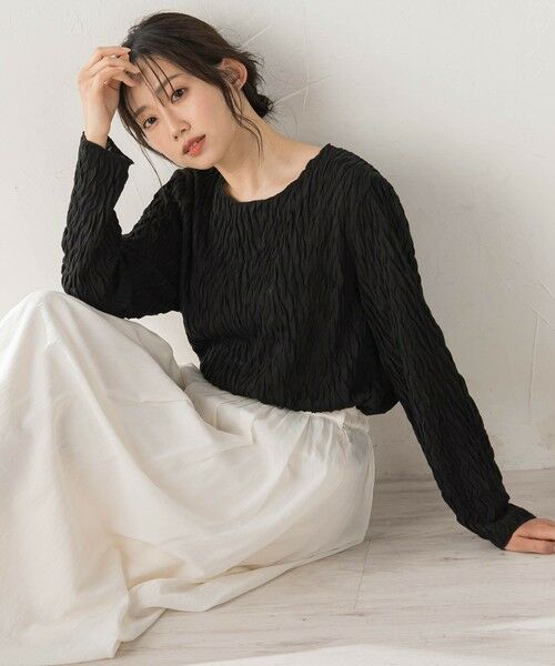 Droite lautreamont / ドロワットロートレアモン カットソー | 【WEB限定】フリルジャガードクルーネックプルオーバー | 詳細11