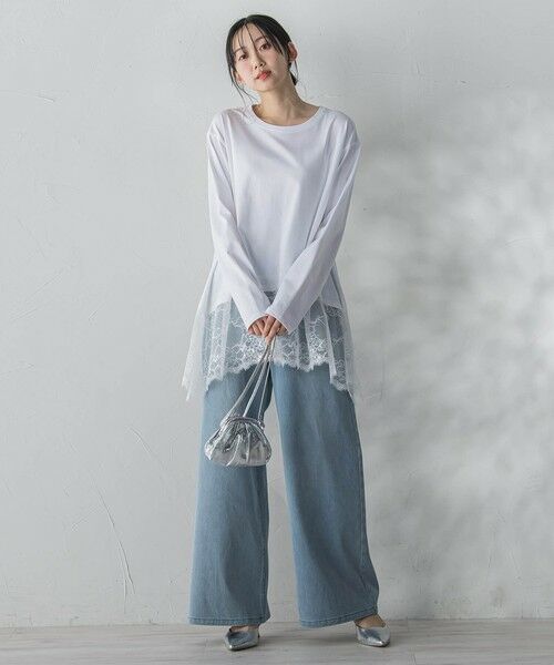 Droite lautreamont / ドロワットロートレアモン カットソー | レースコンビカットソー | 詳細4