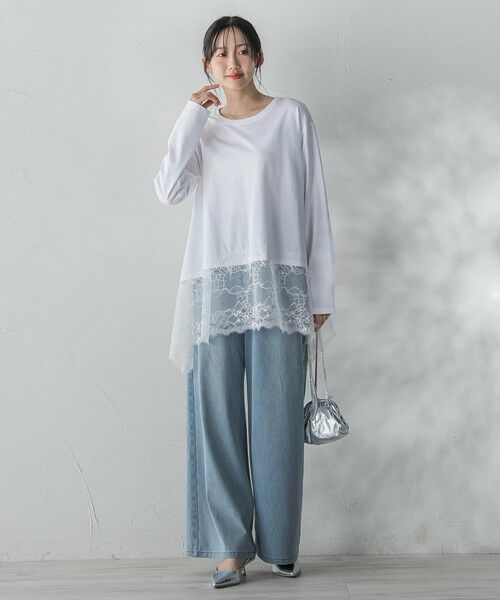 Droite lautreamont / ドロワットロートレアモン カットソー | レースコンビカットソー | 詳細5