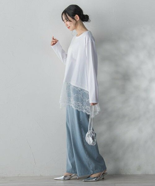 Droite lautreamont / ドロワットロートレアモン カットソー | レースコンビカットソー | 詳細6