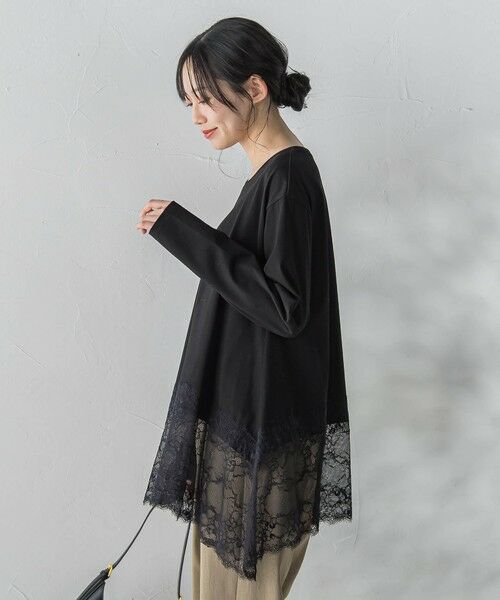 Droite lautreamont / ドロワットロートレアモン カットソー | レースコンビカットソー | 詳細10