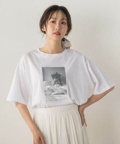 Droite lautreamont / ドロワットロートレアモン カットソー | チュール重ねフォトTシャツ