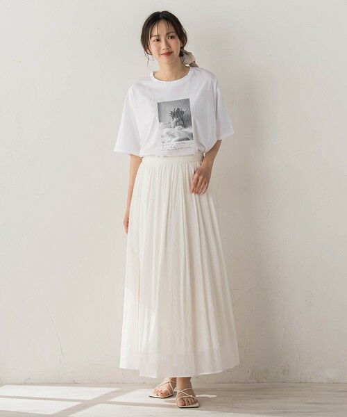 Droite lautreamont / ドロワットロートレアモン カットソー | チュール重ねフォトTシャツ | 詳細4