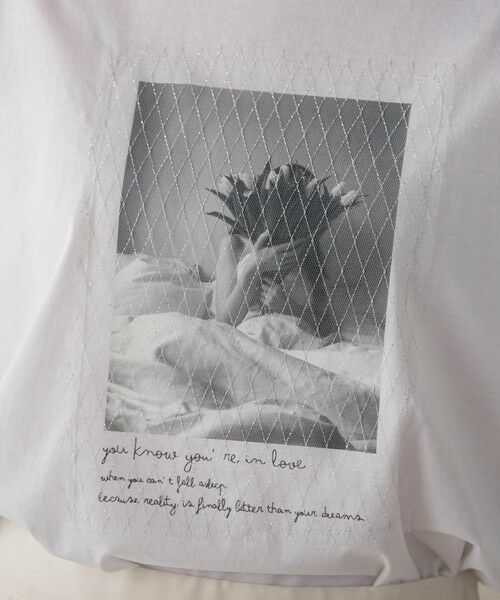 Droite lautreamont / ドロワットロートレアモン カットソー | チュール重ねフォトTシャツ | 詳細7