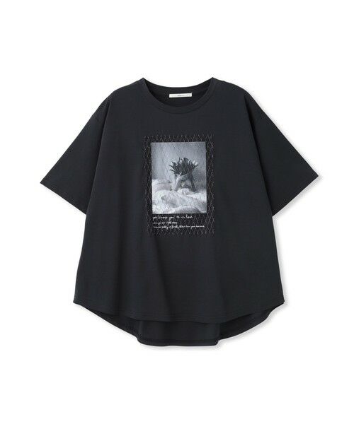 Droite lautreamont / ドロワットロートレアモン カットソー | チュール重ねフォトTシャツ | 詳細15