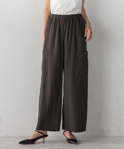 Droite lautreamont / ドロワットロートレアモン その他パンツ | シルキーリネンパンツ（チャコールグレー）