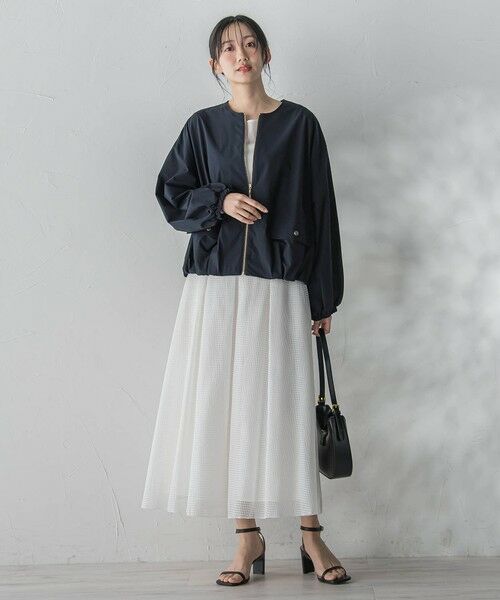 Droite lautreamont / ドロワットロートレアモン ミニ・ひざ丈スカート | グラフチェックオーガンジースカート | 詳細7