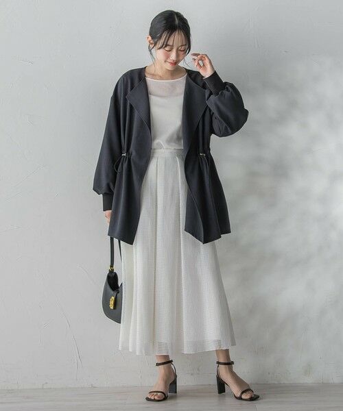 Droite lautreamont / ドロワットロートレアモン ミニ・ひざ丈スカート | グラフチェックオーガンジースカート | 詳細8