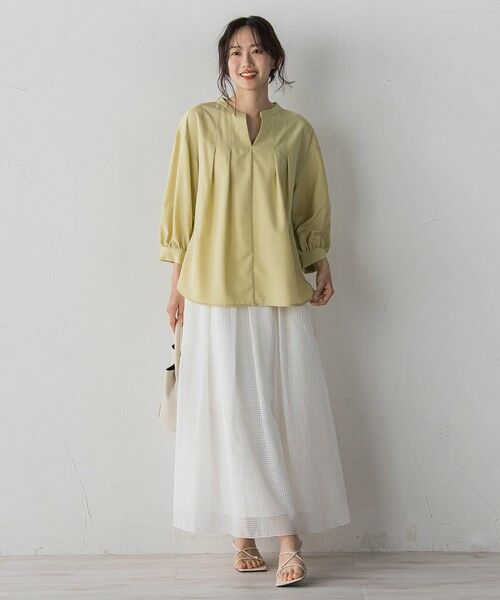 Droite lautreamont / ドロワットロートレアモン ミニ・ひざ丈スカート | グラフチェックオーガンジースカート | 詳細13