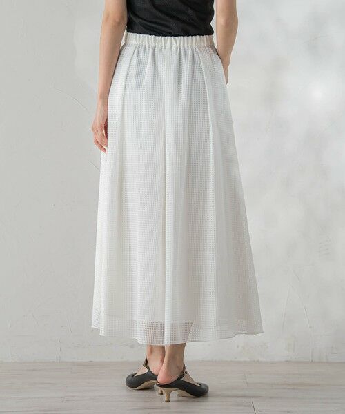 Droite lautreamont / ドロワットロートレアモン ミニ・ひざ丈スカート | グラフチェックオーガンジースカート | 詳細2