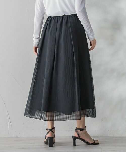 Droite lautreamont / ドロワットロートレアモン ミニ・ひざ丈スカート | グラフチェックオーガンジースカート | 詳細15