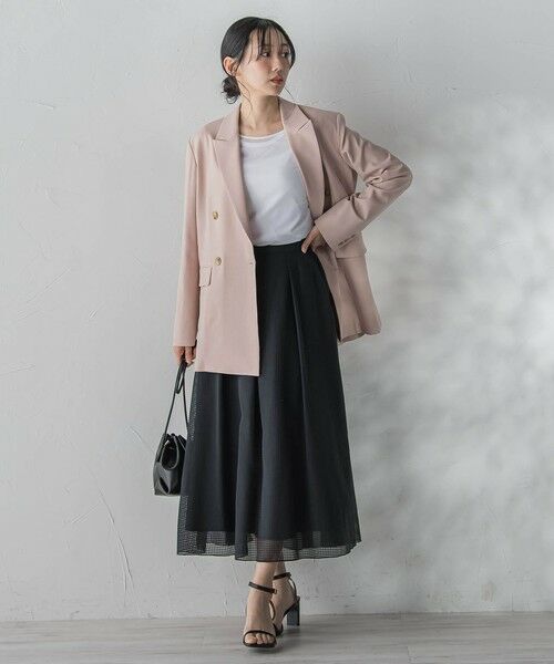 Droite lautreamont / ドロワットロートレアモン ミニ・ひざ丈スカート | グラフチェックオーガンジースカート | 詳細16