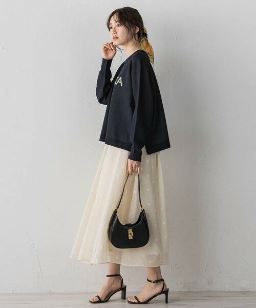 Droite lautreamont / ドロワットロートレアモン ミニ・ひざ丈スカート | 【WEB限定】麻調シアーフロッキードットスカート | 詳細5