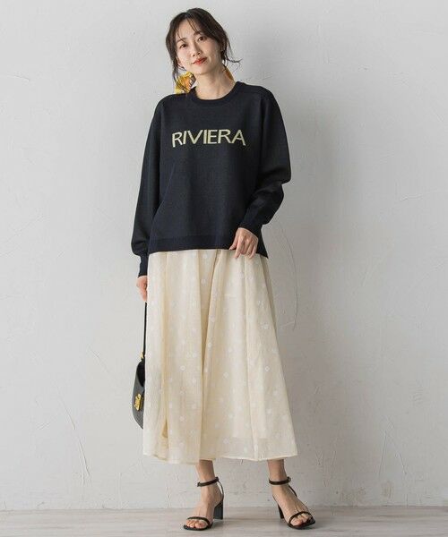 Droite lautreamont / ドロワットロートレアモン ミニ・ひざ丈スカート | 【WEB限定】麻調シアーフロッキードットスカート | 詳細7