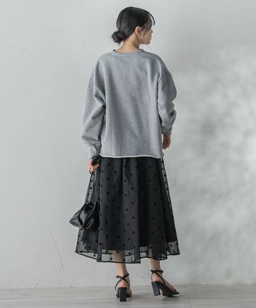 Droite lautreamont / ドロワットロートレアモン ミニ・ひざ丈スカート | 【WEB限定】麻調シアーフロッキードットスカート | 詳細13
