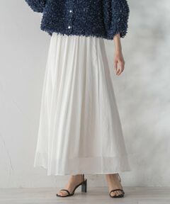 Droite lautreamont / ドロワットロートレアモン ミニ・ひざ丈スカート | TR強撚気流染めスカート