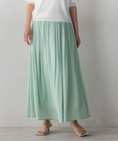 Droite lautreamont / ドロワットロートレアモン ミニ・ひざ丈スカート | TR強撚気流染めスカート