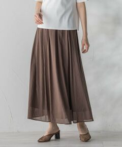 Droite lautreamont / ドロワットロートレアモン ミニ・ひざ丈スカート | TR強撚気流染めスカート