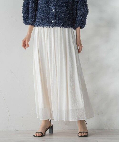 Droite lautreamont / ドロワットロートレアモン ミニ・ひざ丈スカート | TR強撚気流染めスカート | 詳細1