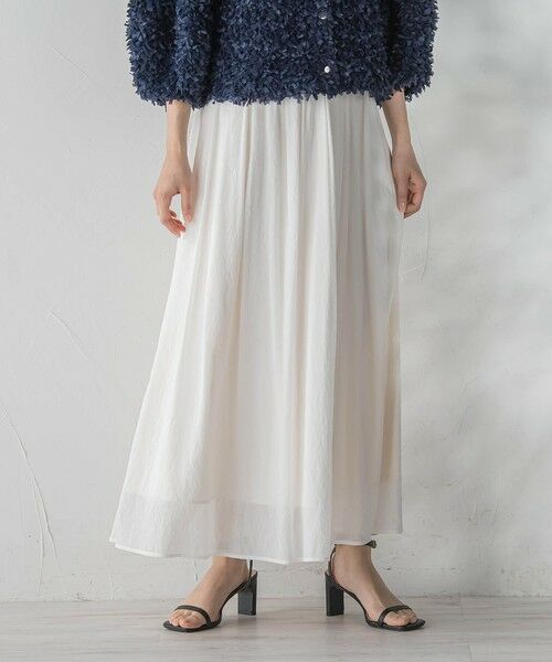 Droite lautreamont / ドロワットロートレアモン ミニ・ひざ丈スカート | TR強撚気流染めスカート | 詳細2