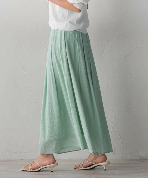 Droite lautreamont / ドロワットロートレアモン ミニ・ひざ丈スカート | TR強撚気流染めスカート | 詳細15