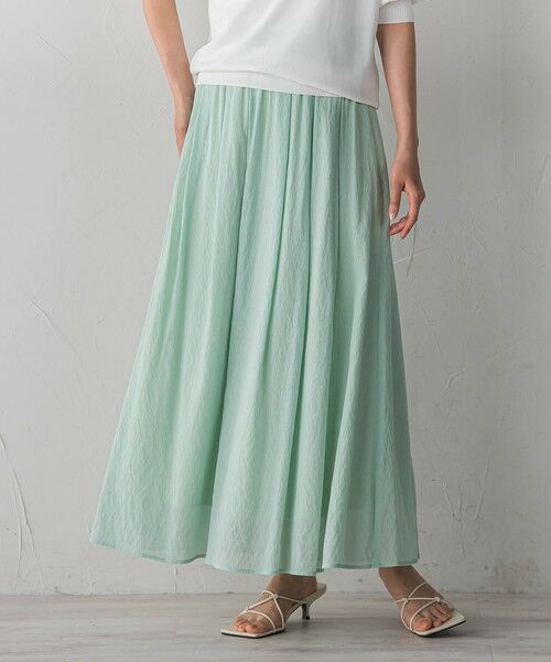 Droite lautreamont / ドロワットロートレアモン ミニ・ひざ丈スカート | TR強撚気流染めスカート | 詳細17