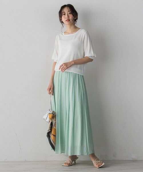 Droite lautreamont / ドロワットロートレアモン ミニ・ひざ丈スカート | TR強撚気流染めスカート | 詳細18