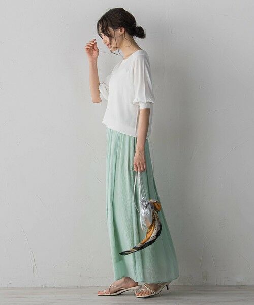 Droite lautreamont / ドロワットロートレアモン ミニ・ひざ丈スカート | TR強撚気流染めスカート | 詳細19