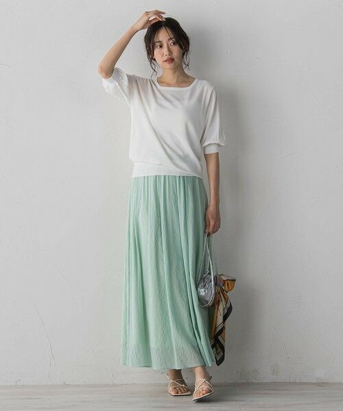 Droite lautreamont / ドロワットロートレアモン ミニ・ひざ丈スカート | TR強撚気流染めスカート | 詳細20