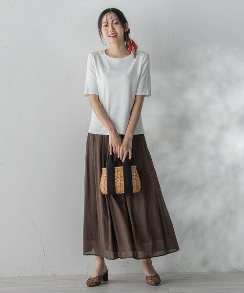 Droite lautreamont / ドロワットロートレアモン ミニ・ひざ丈スカート | TR強撚気流染めスカート | 詳細24