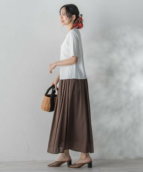 Droite lautreamont / ドロワットロートレアモン ミニ・ひざ丈スカート | TR強撚気流染めスカート | 詳細25