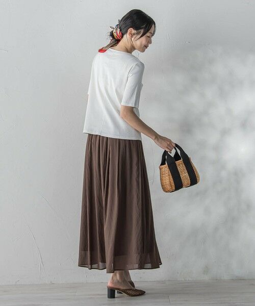 Droite lautreamont / ドロワットロートレアモン ミニ・ひざ丈スカート | TR強撚気流染めスカート | 詳細26