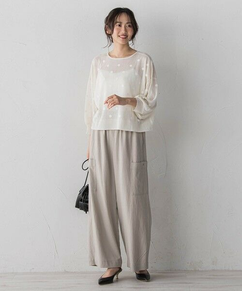 Droite lautreamont / ドロワットロートレアモン カーディガン・ボレロ | フロッキードットシアーニットカーディガン | 詳細4