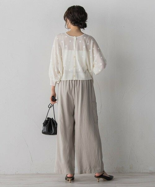 Droite lautreamont / ドロワットロートレアモン カーディガン・ボレロ | フロッキードットシアーニットカーディガン | 詳細5