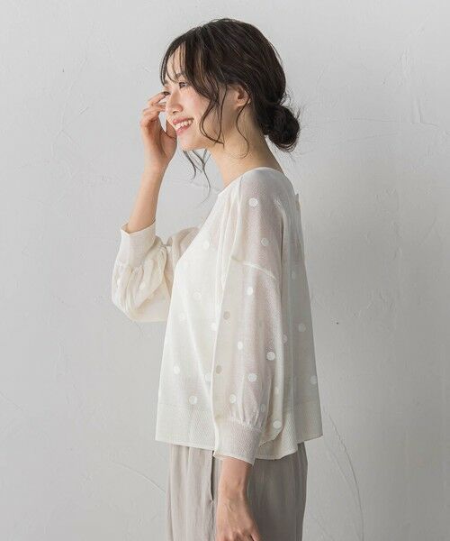 Droite lautreamont / ドロワットロートレアモン カーディガン・ボレロ | フロッキードットシアーニットカーディガン | 詳細2