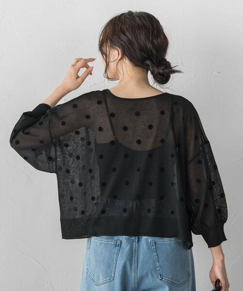 Droite lautreamont / ドロワットロートレアモン カーディガン・ボレロ | フロッキードットシアーニットカーディガン | 詳細9