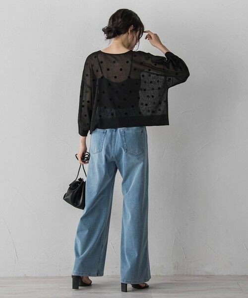 Droite lautreamont / ドロワットロートレアモン カーディガン・ボレロ | フロッキードットシアーニットカーディガン | 詳細12