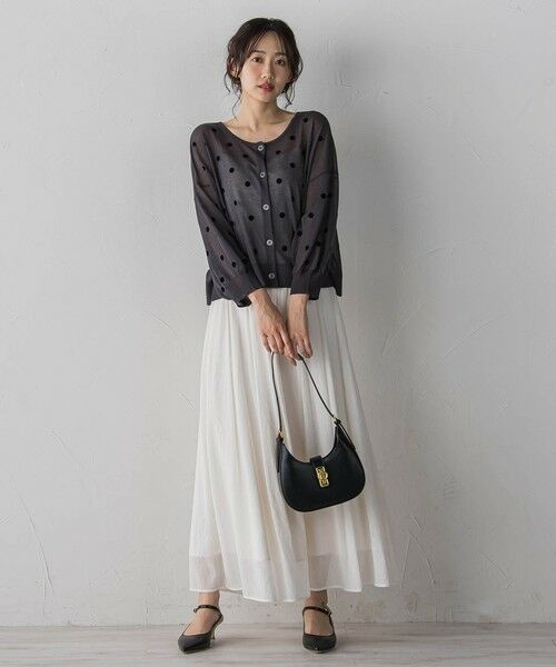 Droite lautreamont / ドロワットロートレアモン カーディガン・ボレロ | フロッキードットシアーニットカーディガン | 詳細16