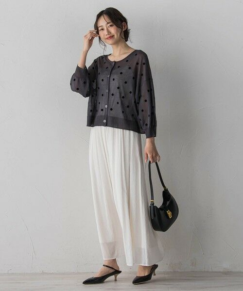 Droite lautreamont / ドロワットロートレアモン カーディガン・ボレロ | フロッキードットシアーニットカーディガン | 詳細17