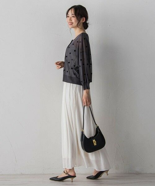 Droite lautreamont / ドロワットロートレアモン カーディガン・ボレロ | フロッキードットシアーニットカーディガン | 詳細18