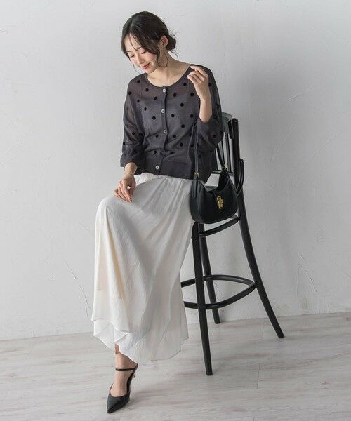 Droite lautreamont / ドロワットロートレアモン カーディガン・ボレロ | フロッキードットシアーニットカーディガン | 詳細19