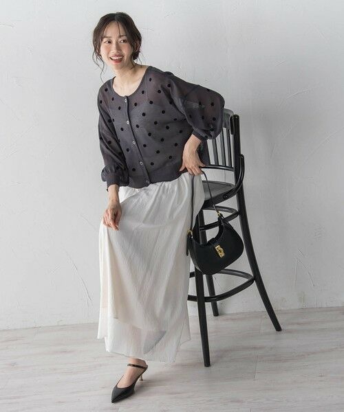 Droite lautreamont / ドロワットロートレアモン カーディガン・ボレロ | フロッキードットシアーニットカーディガン | 詳細20