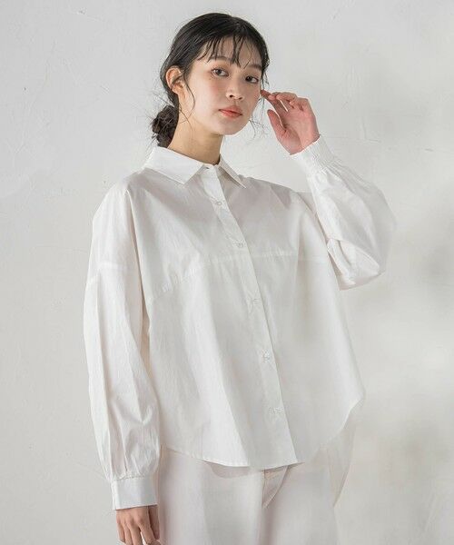 Droite lautreamont / ドロワットロートレアモン シャツ・ブラウス | コーマコットンバックテープブラウス | 詳細2
