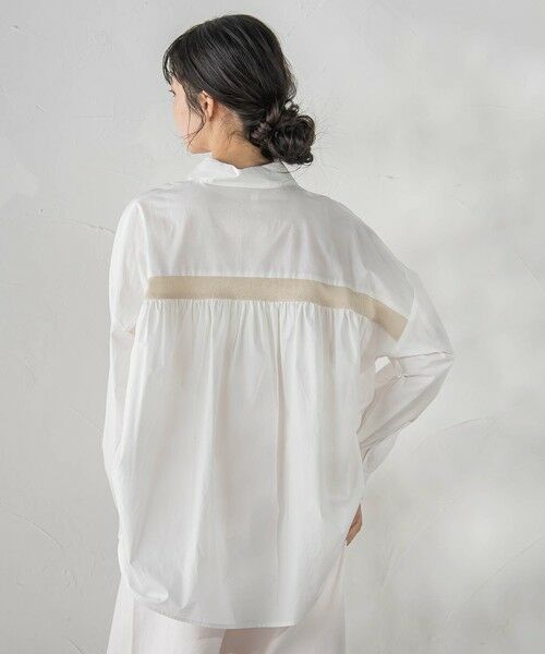 Droite lautreamont / ドロワットロートレアモン シャツ・ブラウス | コーマコットンバックテープブラウス | 詳細3