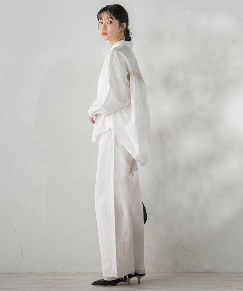 Droite lautreamont / ドロワットロートレアモン シャツ・ブラウス | コーマコットンバックテープブラウス | 詳細5