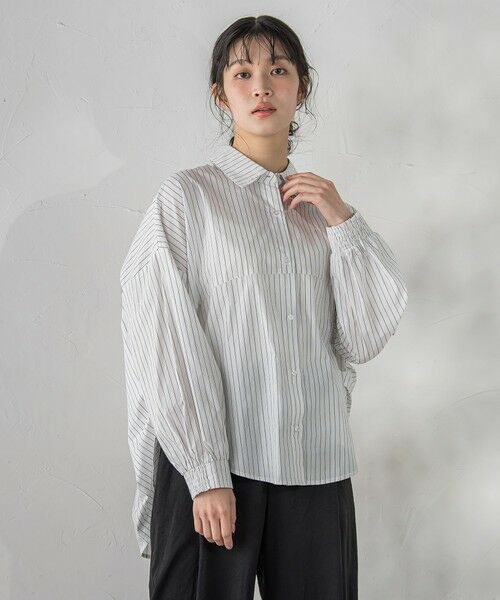 Droite lautreamont / ドロワットロートレアモン シャツ・ブラウス | コーマコットンバックテープブラウス | 詳細15