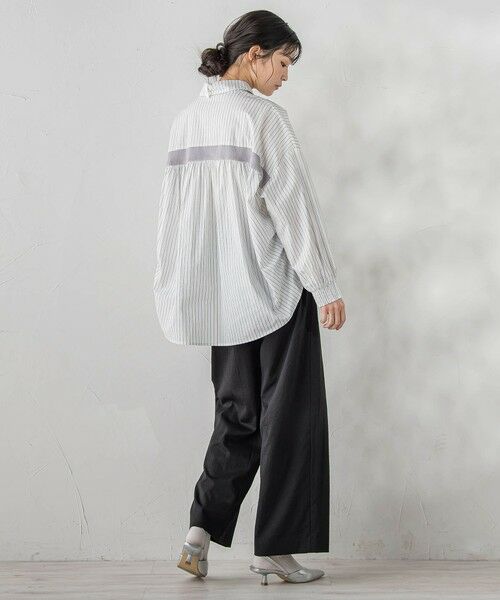 Droite lautreamont / ドロワットロートレアモン シャツ・ブラウス | コーマコットンバックテープブラウス | 詳細17